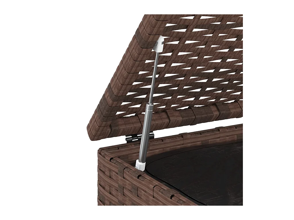 Boîte à coussins de jardin Résine tressée 100x97,5x104 Marron