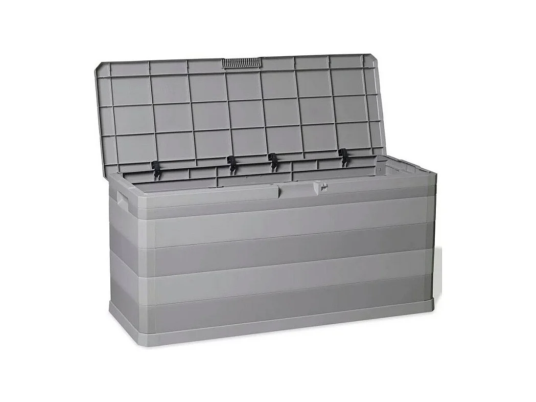 Coffre de rangement polypropylène gris clair Tinoa 117cm