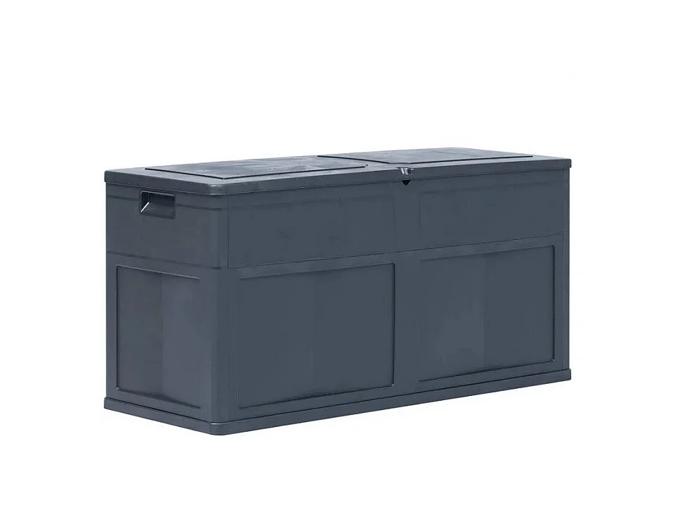 Coffre de rangement jardin plastique noir Cedar