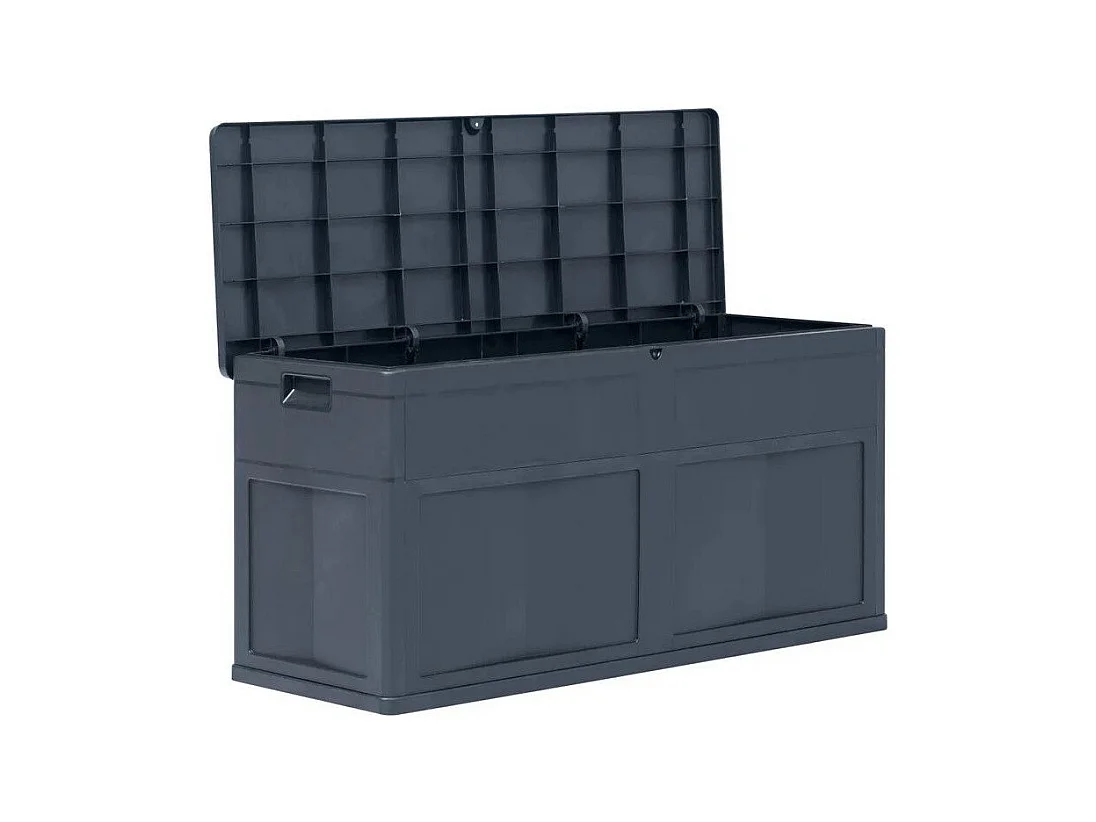Coffre de rangement jardin plastique noir Cedar