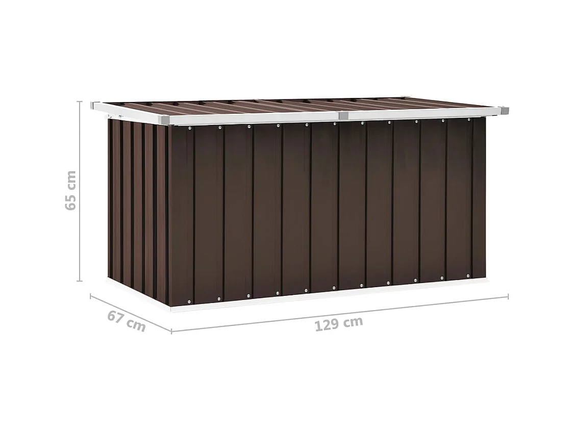 Boîte de rangement de jardin Marron 129x67x65