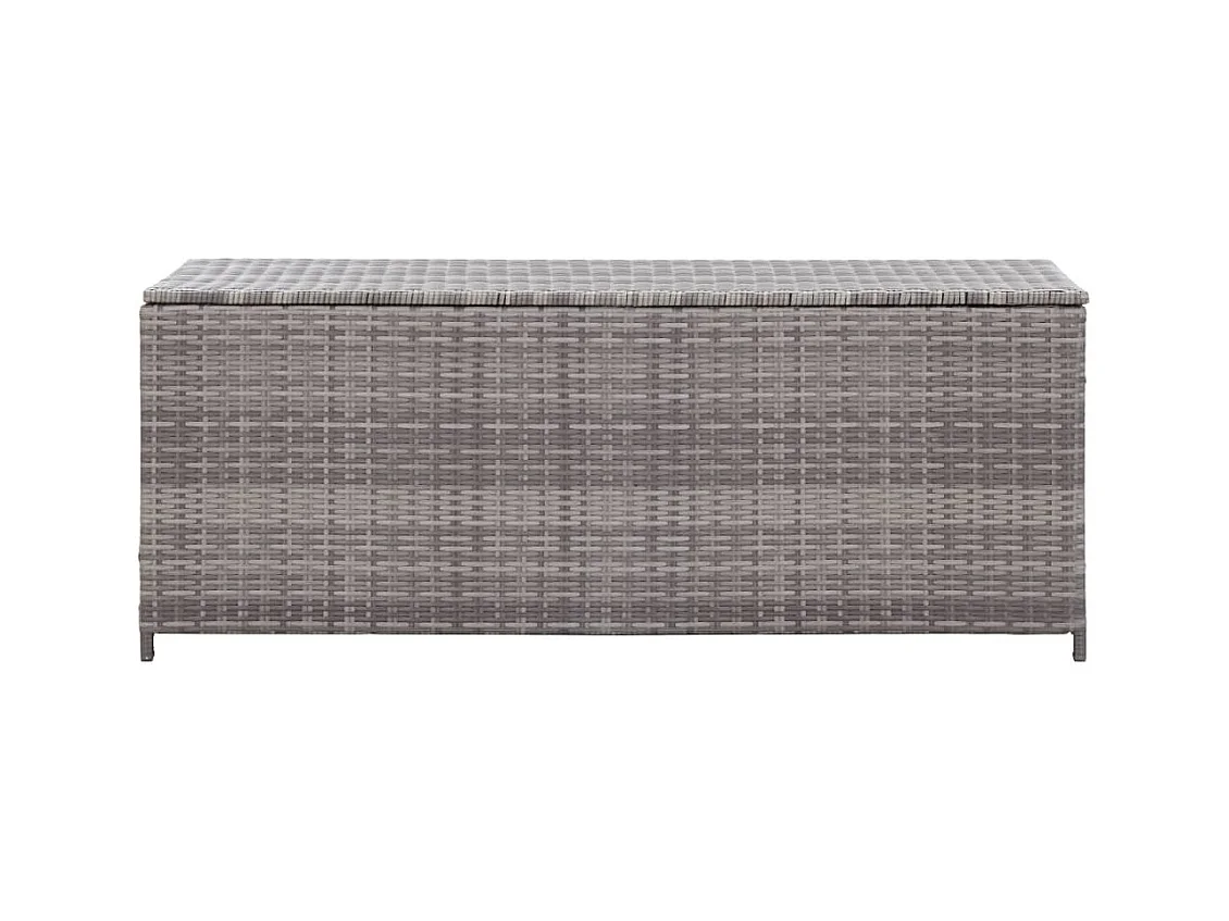 Boîte de rangement de jardin Gris 120x50x60 Résine tressée