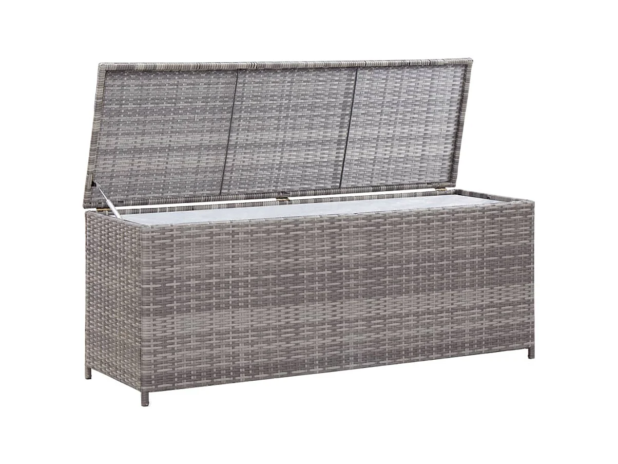 Boîte de rangement de jardin Gris 120x50x60 Résine tressée
