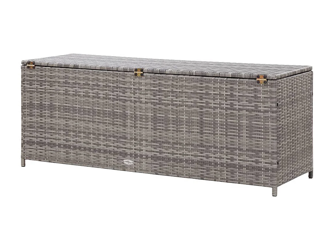 Boîte de rangement de jardin Gris 120x50x60 Résine tressée