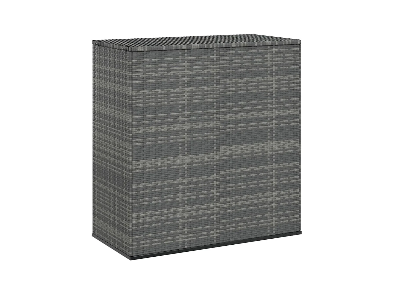 Boîte à coussins de jardin Résine tressée 100x49x103,5 Gris