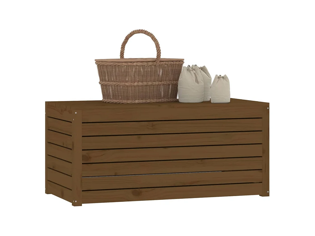Boîte de jardin marron miel 101x50,5x46,5 bois massif de pin