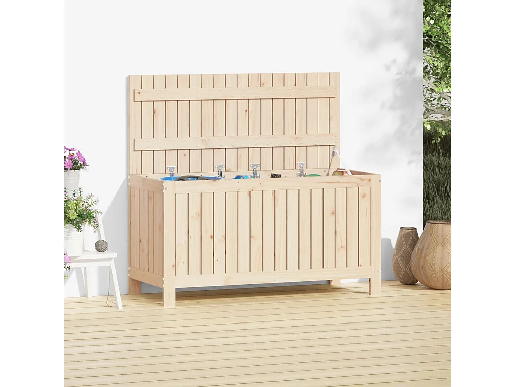 Boîte de rangement de jardin 115x49x60 Bois massif de pin