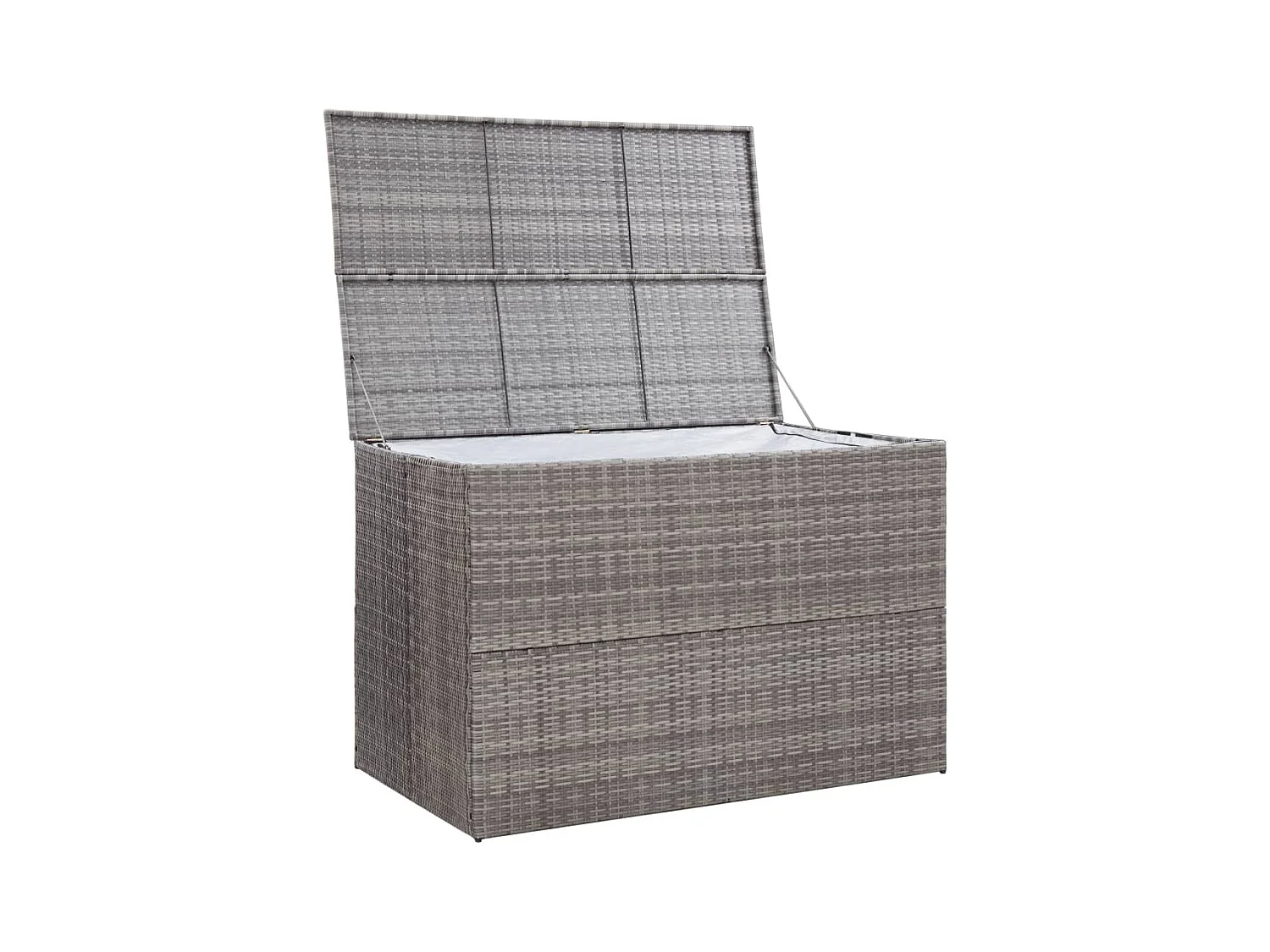 Boîte de rangement de jardin Gris 150x100x100 Résine tressée