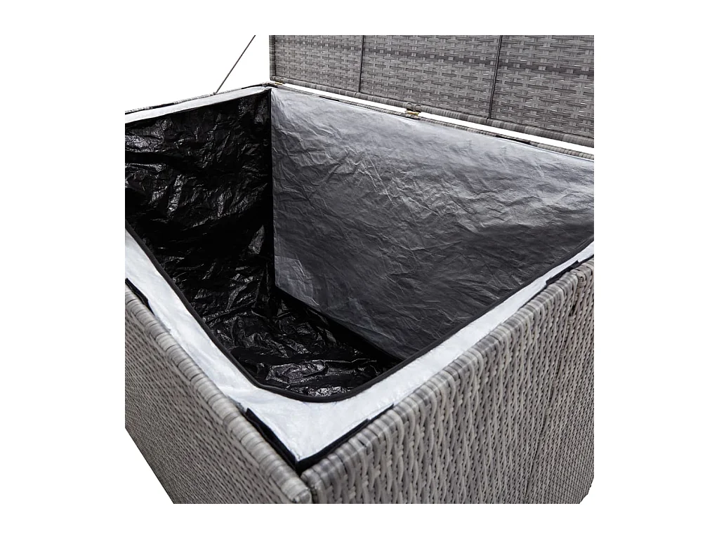 Boîte de rangement de jardin Gris 150x100x100 Résine tressée