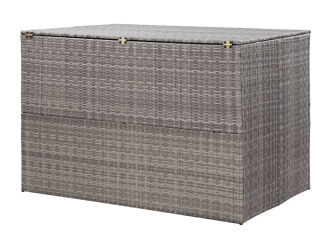 Boîte de rangement de jardin Gris 150x100x100 Résine tressée