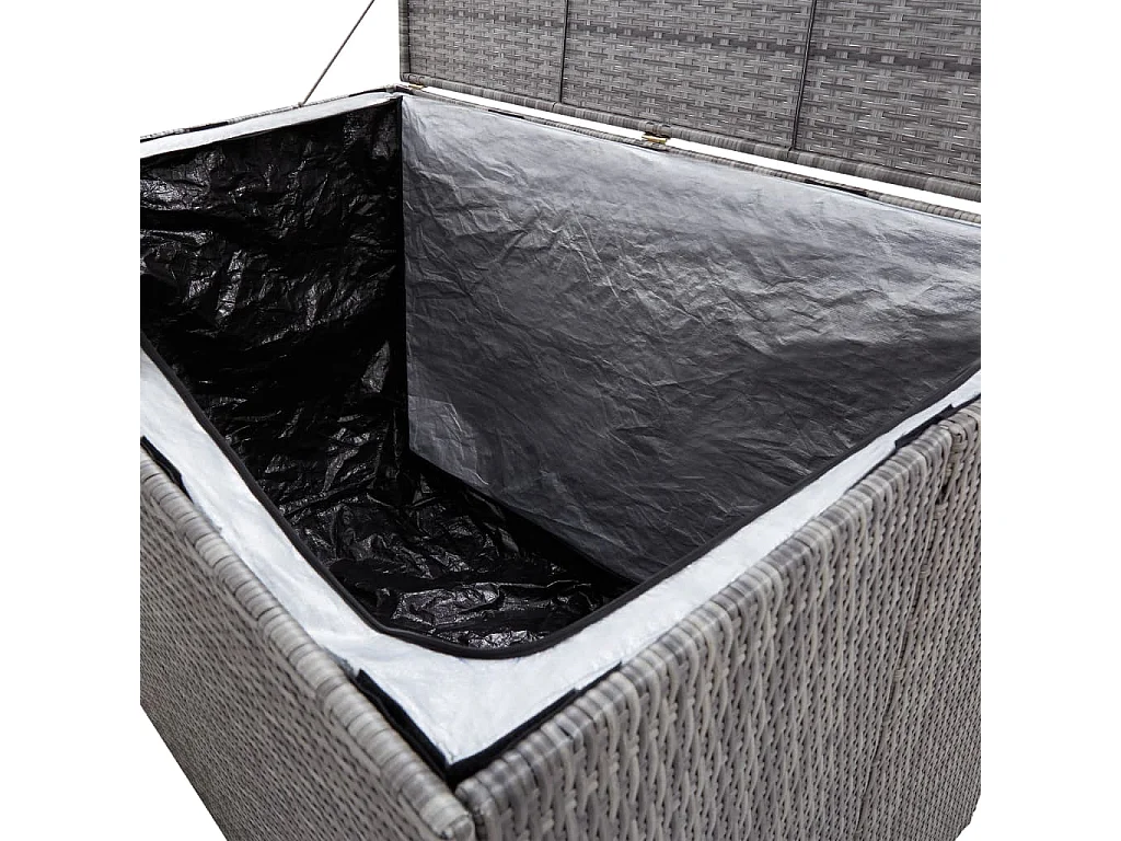 Boîte de rangement de jardin Gris 150x100x100 Résine tressée