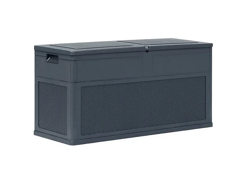 Coffre de rangement jardin plastique anthracite Cedar