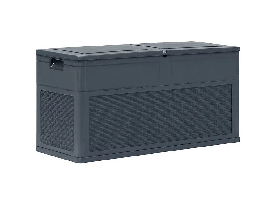 Coffre de rangement jardin plastique anthracite Cedar