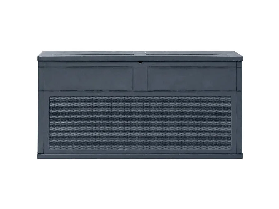Coffre de rangement jardin plastique anthracite Cedar