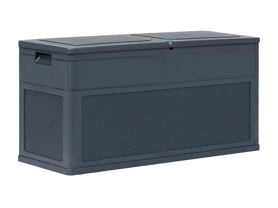 Coffre de rangement jardin plastique anthracite Cedar