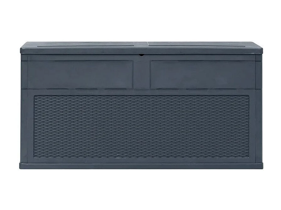 Coffre de rangement jardin plastique anthracite Cedar