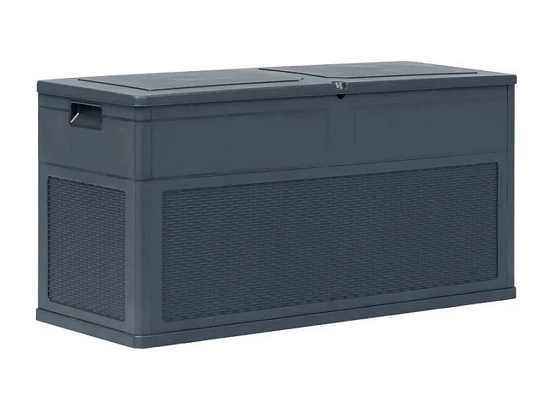 Coffre de rangement jardin plastique anthracite Cedar