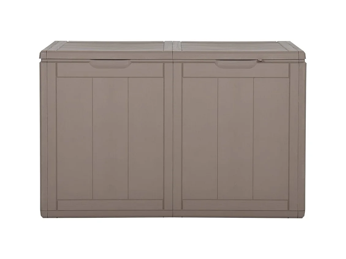 Boîte de rangement de jardin 180 L Marron PP