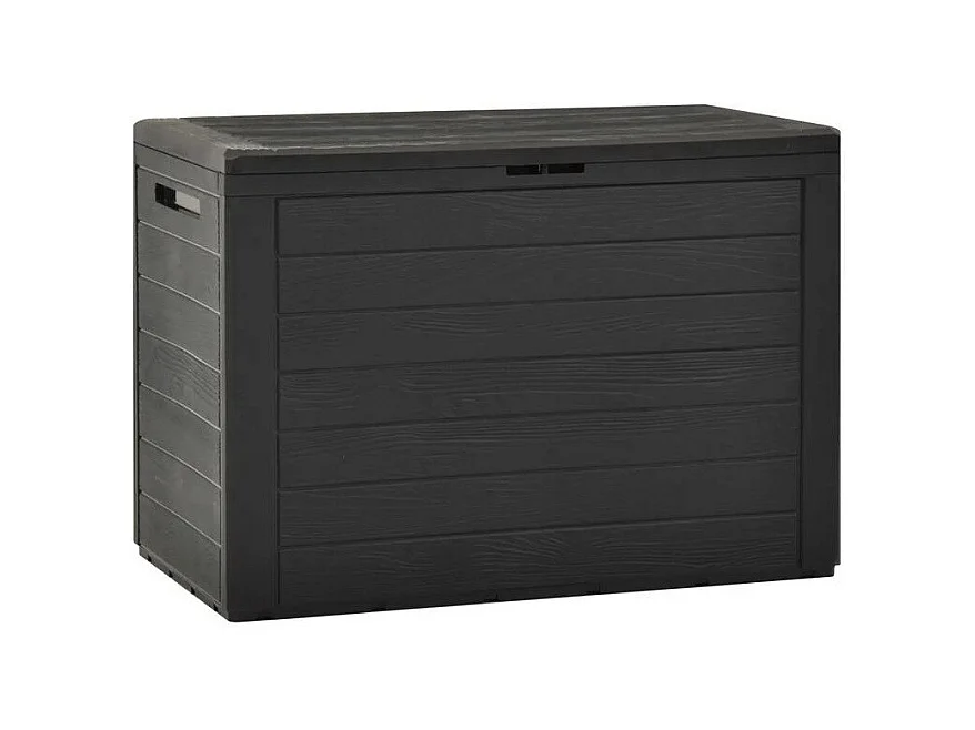 Coffre de rangement jardin polypropylène anthracite Stag 78cm