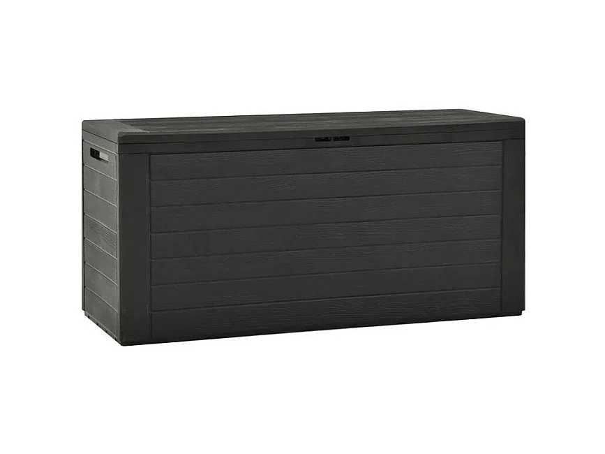 Coffre de rangement jardin polypropylène anthracite Stag 116cm