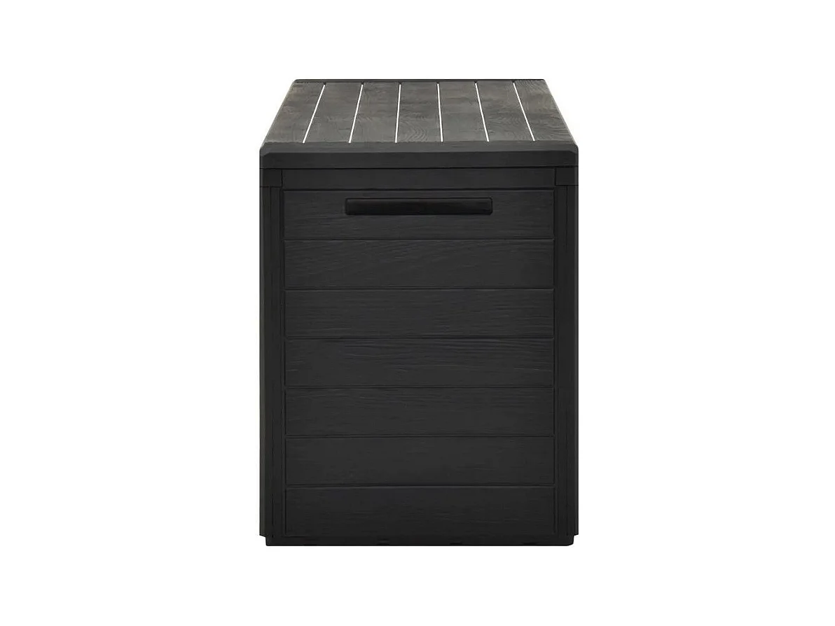 Coffre de rangement jardin polypropylène anthracite Stag 116cm