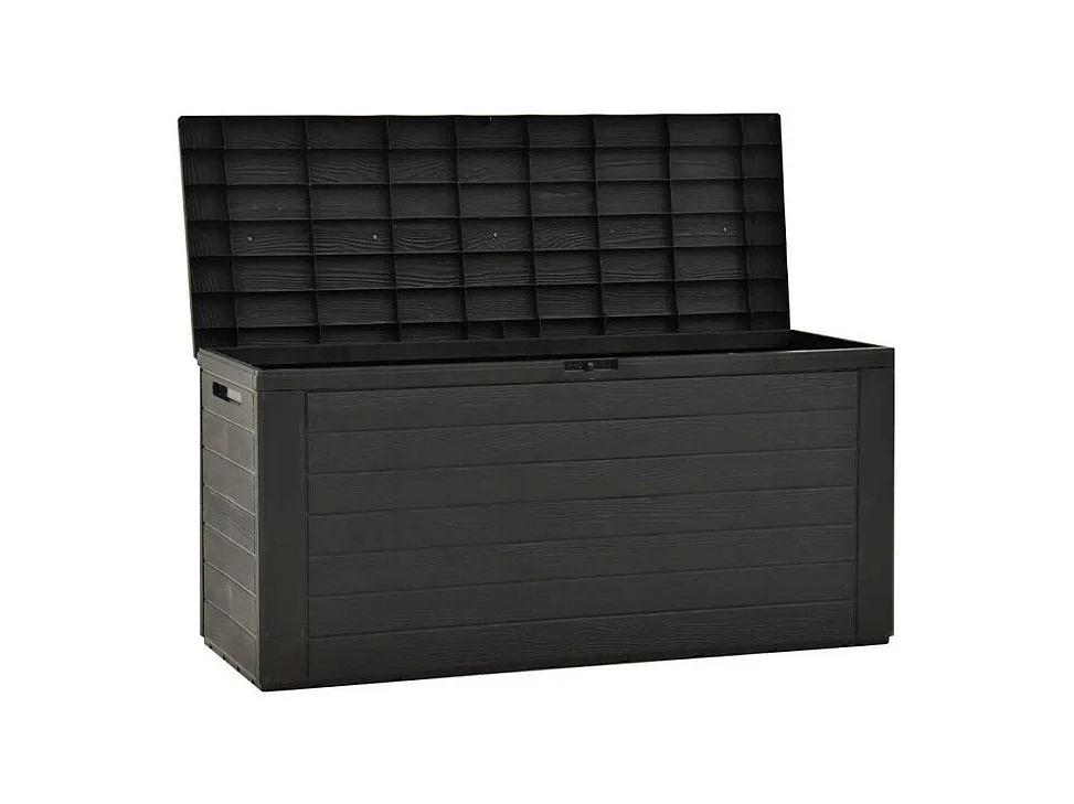 Coffre de rangement jardin polypropylène anthracite Stag 116cm