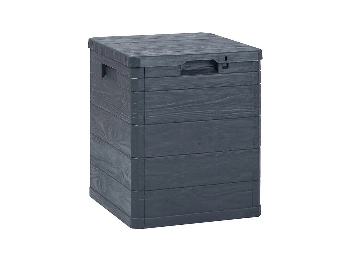 Coffre de rangement plastique anthracite Nited 42cm