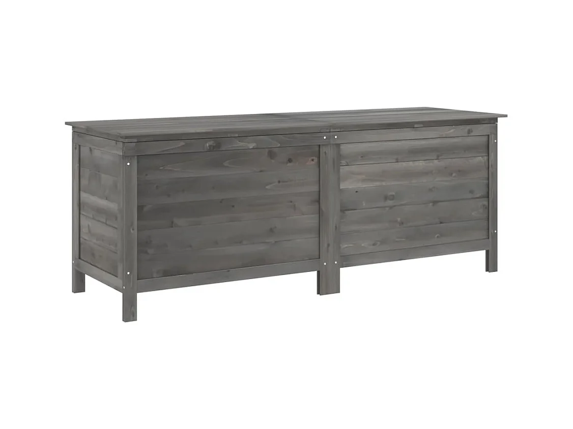 Boîte de rangement de jardin anthracite bois massif sapin