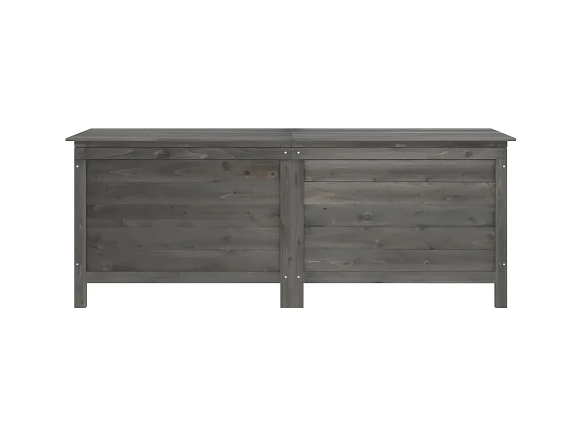 Boîte de rangement de jardin anthracite bois massif sapin