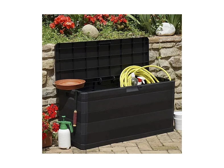 Coffre de rangement polypropylène noir Tinoa