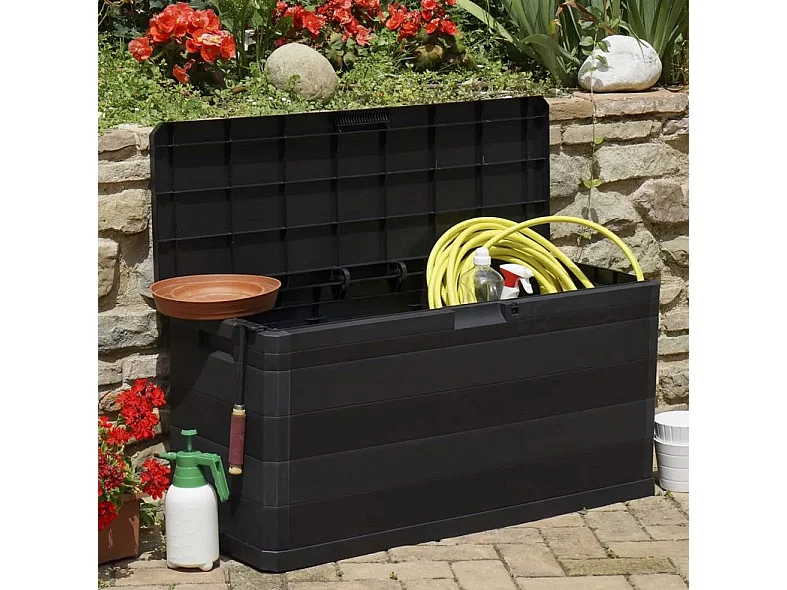 Coffre de rangement polypropylène noir Tinoa