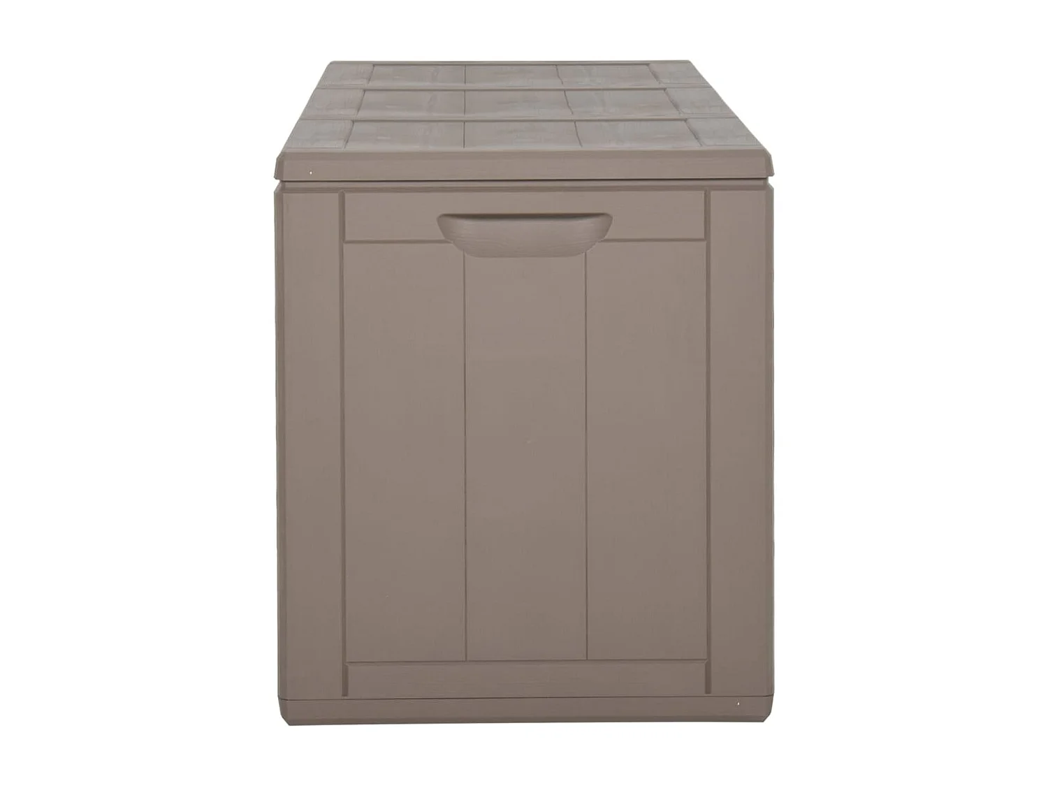 Boîte de rangement de jardin 270 L Marron PP