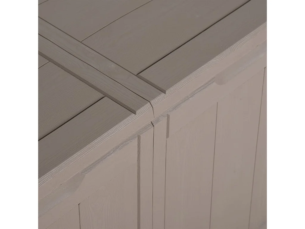 Boîte de rangement de jardin 270 L Marron PP