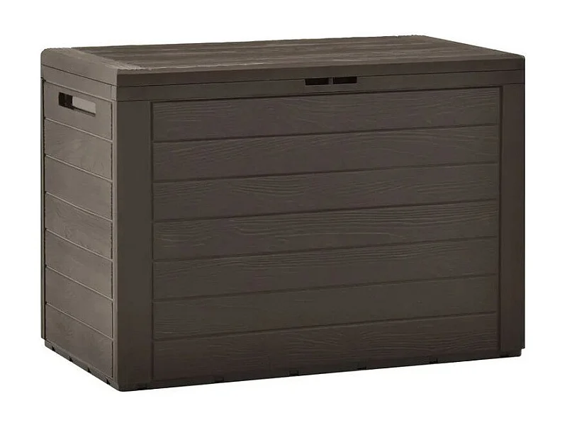 Coffre de rangement jardin polypropylène marron Stag 78cm