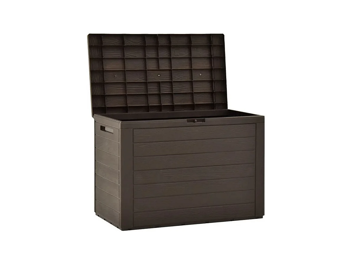 Coffre de rangement jardin polypropylène marron Stag 78cm