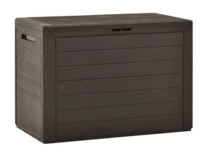 Coffre de rangement jardin polypropylène marron Stag 78cm