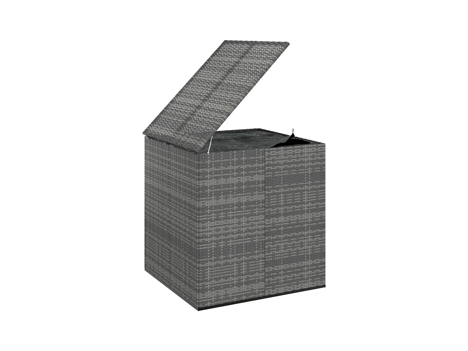 Boîte à coussins de jardin Résine tressée 100x97,5x104 Gris