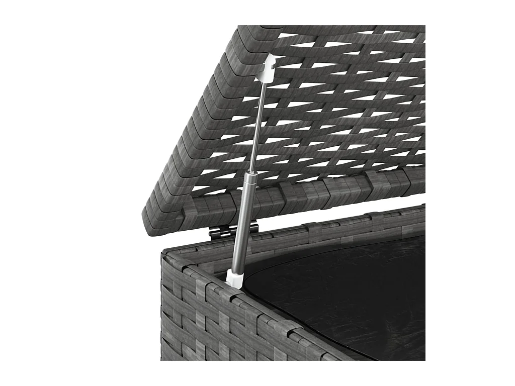 Boîte à coussins de jardin Résine tressée 100x97,5x104 Gris
