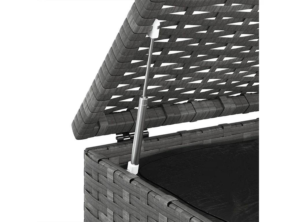 Boîte à coussins de jardin Résine tressée 100x97,5x104 Gris