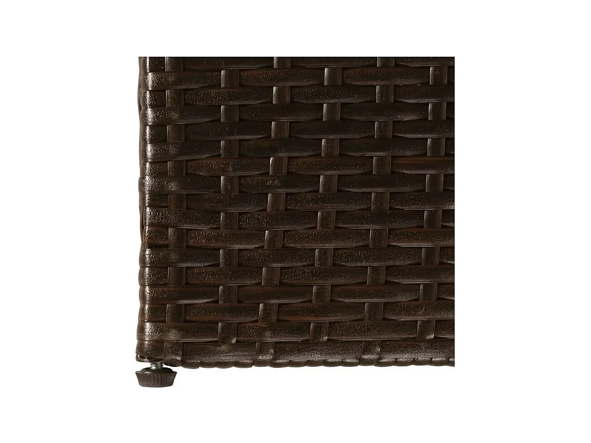 Coffre de rangement jardin résine tressée marron Zamen