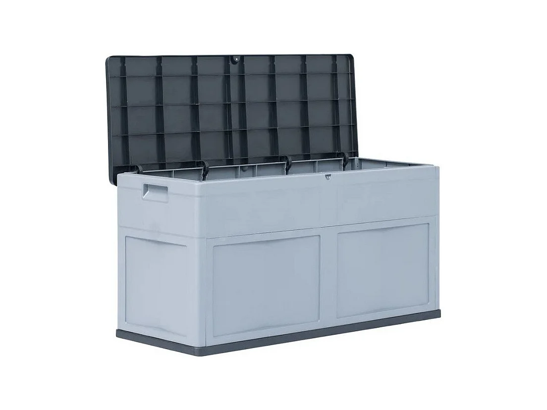 Coffre de rangement jardin plastique gris Cedar