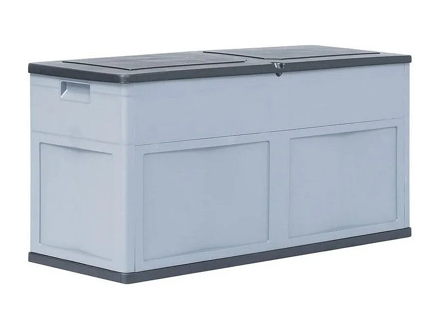 Coffre de rangement jardin plastique gris Cedar