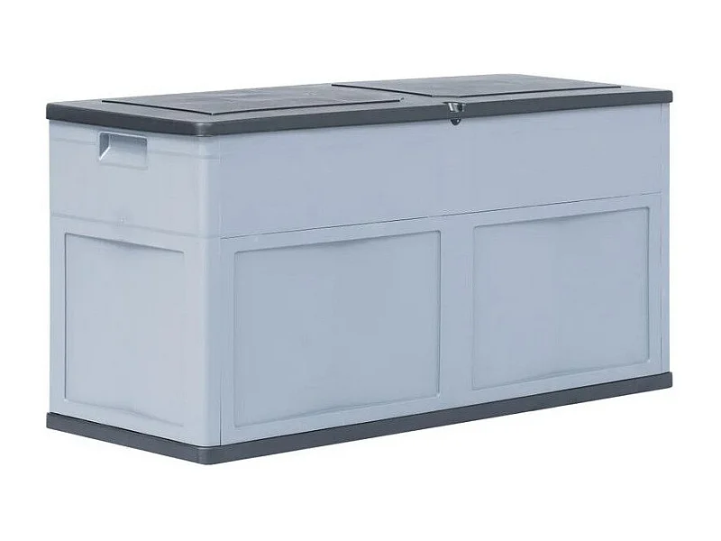 Coffre de rangement jardin plastique gris Cedar