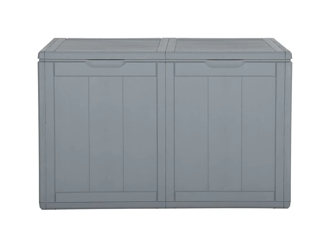 Boîte de rangement de jardin 180 L Gris PP