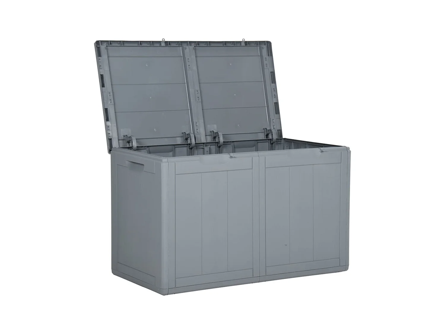 Boîte de rangement de jardin 180 L Gris PP