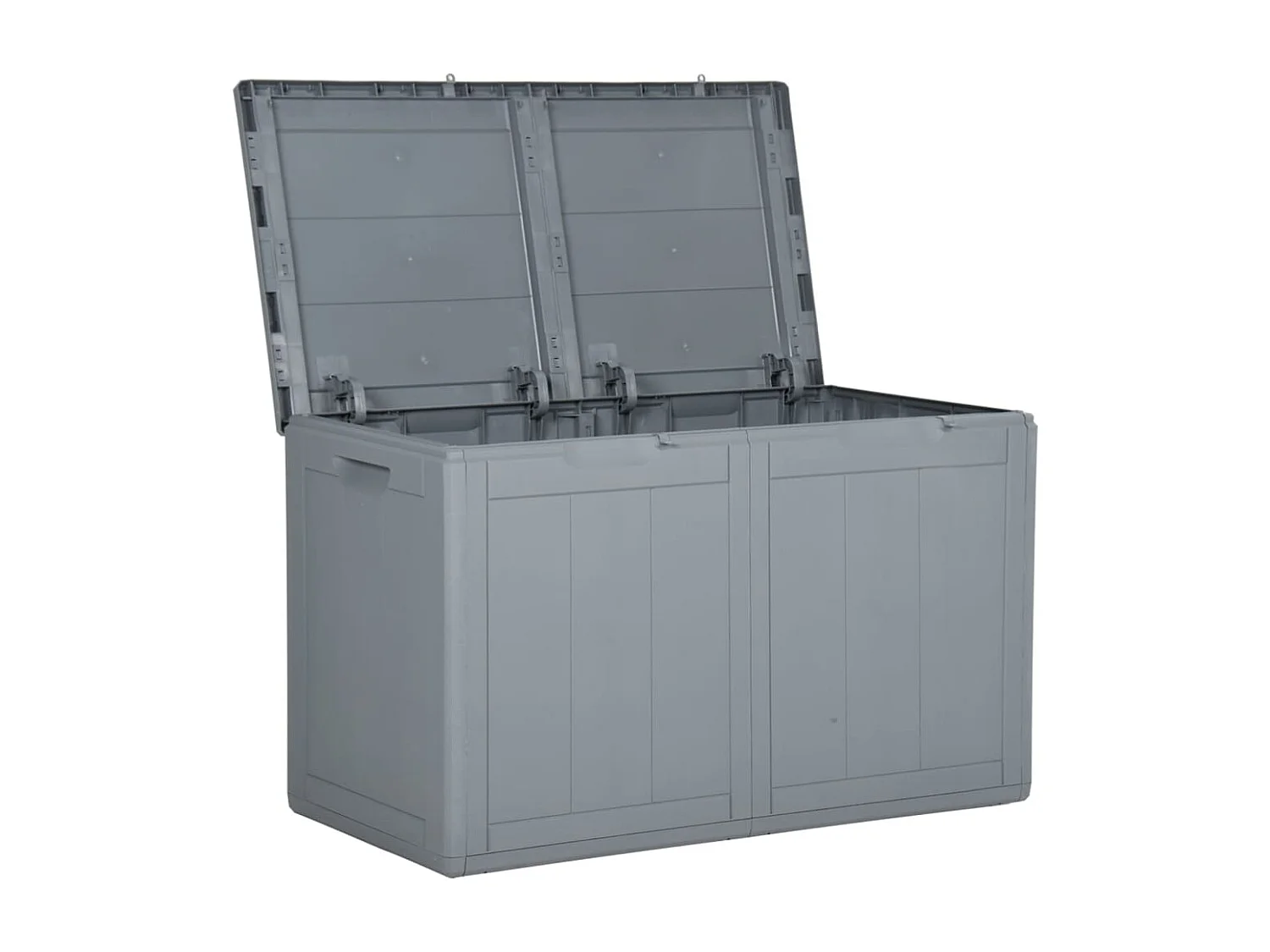Boîte de rangement de jardin 180 L Gris PP