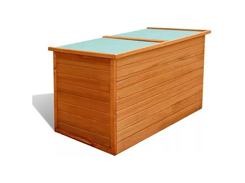 Coffre de rangement jardin pin massif clair Videen