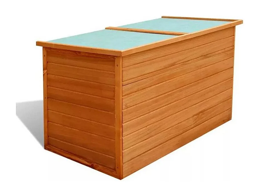 Coffre de rangement jardin pin massif clair Videen