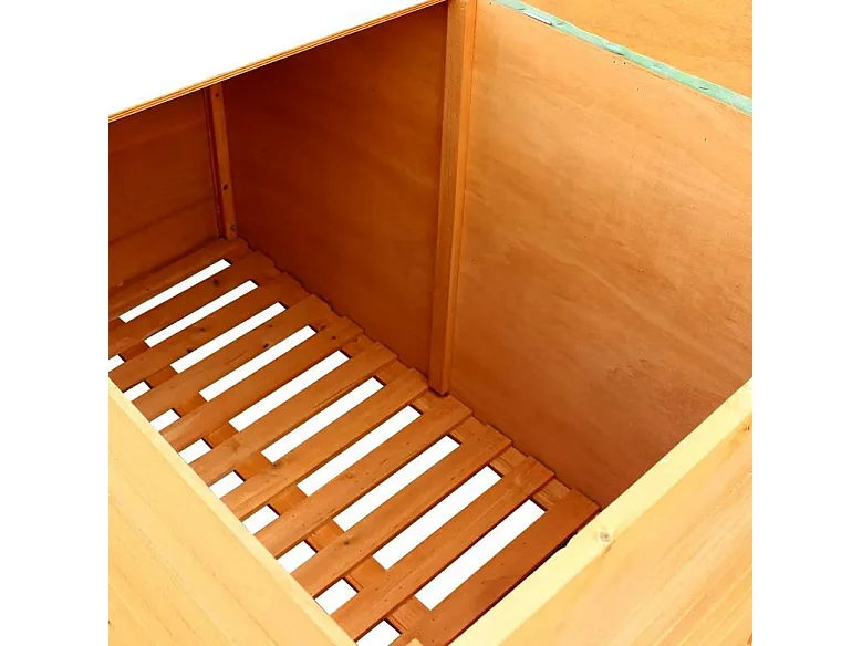 Coffre de rangement jardin pin massif clair Videen