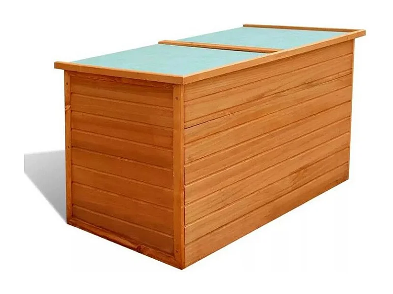 Coffre de rangement jardin pin massif clair Videen